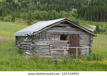 Old shack in the mountains at Hemsedalen, Norway