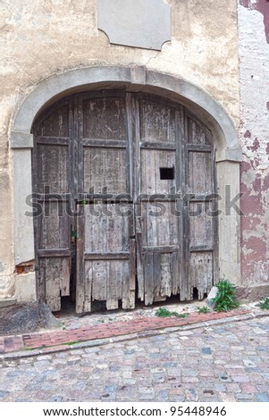 Old gate in a building in GÃ?Â¼strow, Germany