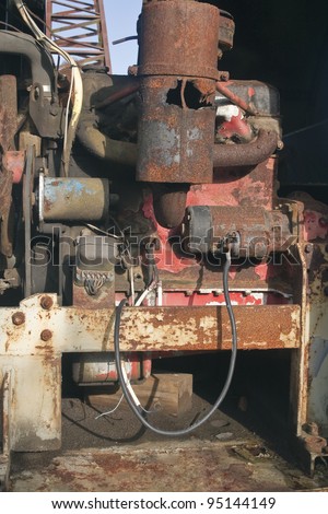 Scrap engine found on a scrap yard