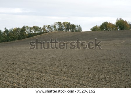 The farmer just prepared the field for winter