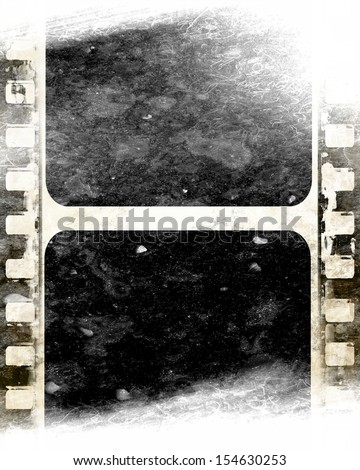 old film strip with some damage on it