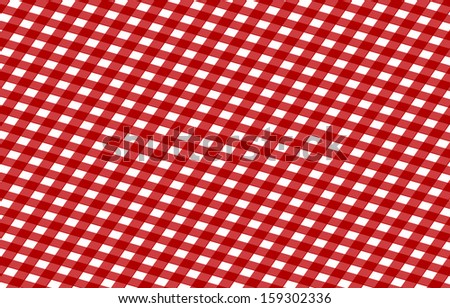 red picnic cloth with some squares in it