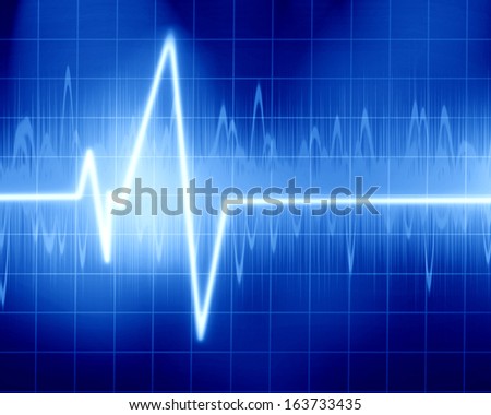 heart beat on display on a dark background