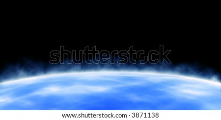 Earth horizon as seen from outer space