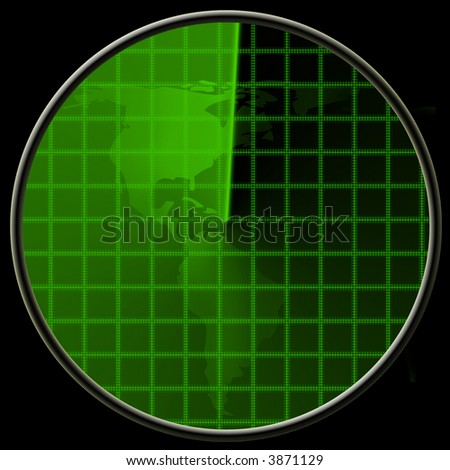 Green radar screen of america