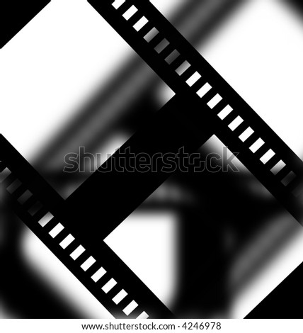 Negative film strip on faded background