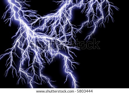 Lightning flashes