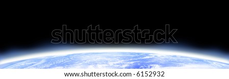 Earth horizon as seen from outer space