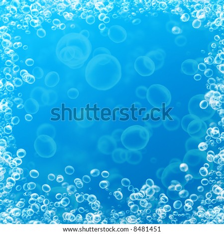 Water bubbles in a frame