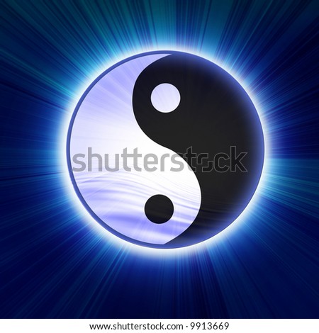 yin yang blue