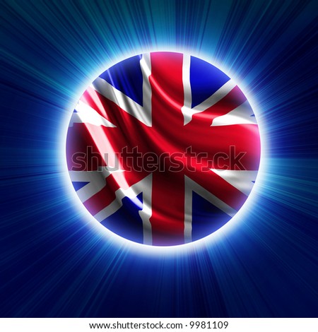 UK flag on a light blue background