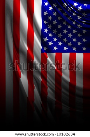 american flag waving. stock photo : American flag