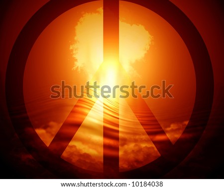 nuke explosion. Bright nuclear explosion