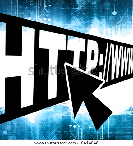 Arrow pointed at an internet link