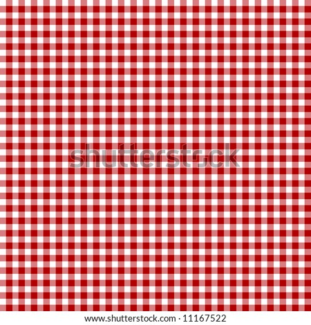 Red picnic fabric with straight lines