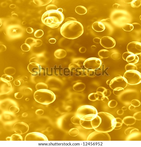 champagne bubbles on a golden background