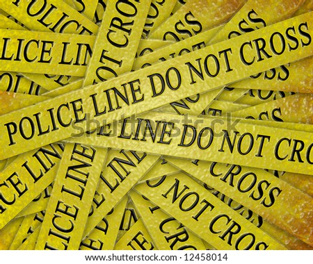 police investigation: collection of police lines with text