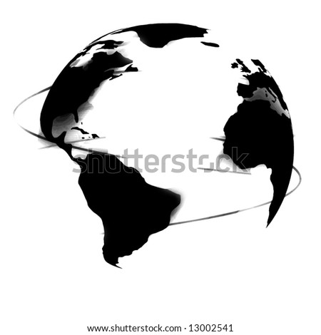 Black And White Globe Images. lack and white globe on a