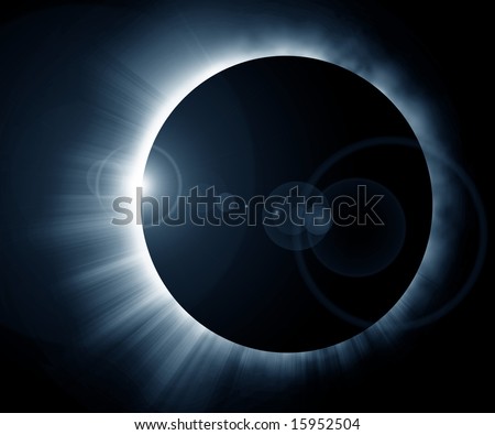 glowing eclipse on a solid black background