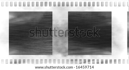 Old negative grunge film strip with some smooth lines