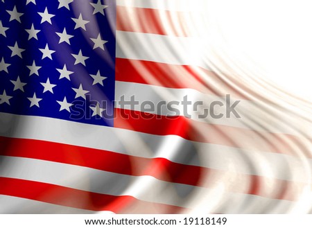 american flag waving in wind. stock photo : American flag waving in the wind with some folds