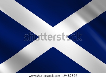 stock photo : Scottish flag