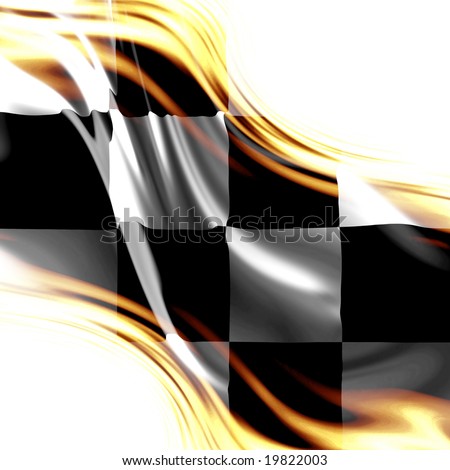 Auto Racing Flag on Old Racing Flag With Some Folds In It Stock Photo 19822003