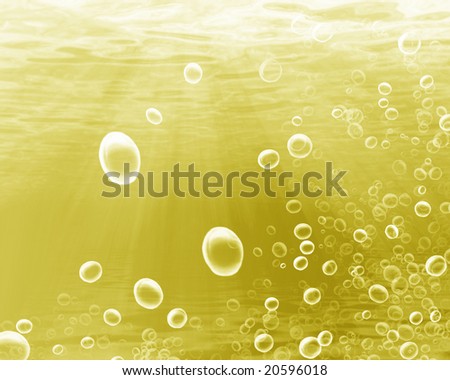 champagne bubbles on a gold like background