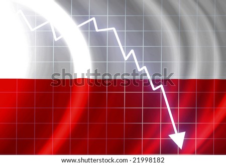 Polish flag waving in the wind: crisis