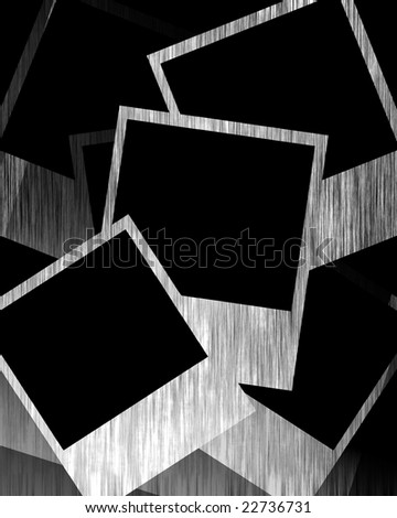 Collection of  instant photo frames on a grunge background