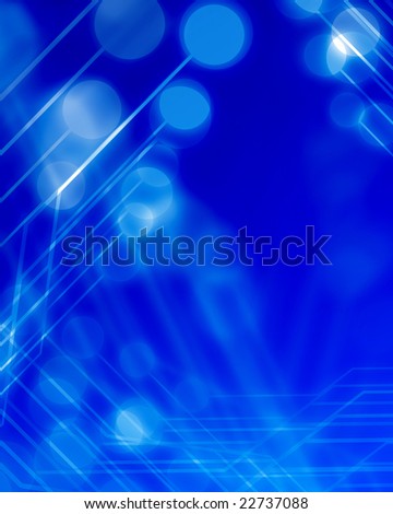 Computer circuit on a dark blue background