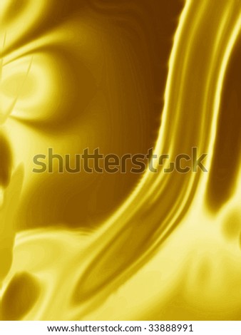 golden wrapping or yellow drapes with smooth lines in it