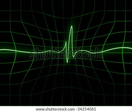 Heart monitor on a dark black background