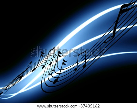 musical notes background. stock photo : music notes on a