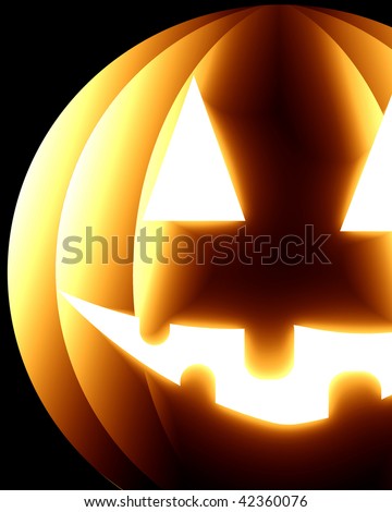halloween pumpkin on a dark black background