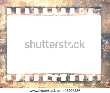 old film strip on a paper like background