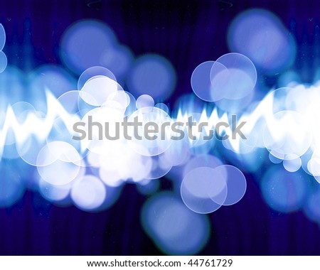 sound wave on a dark blue background