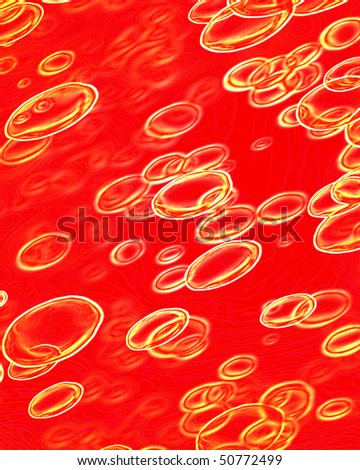 red blood cells on a soft background
