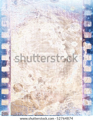 old negative film strip with some stains on it