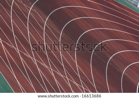 athletics track curve lanes sports concepts and background