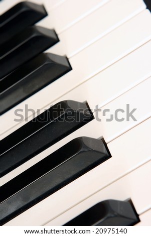 closeup detail from piano keyboard  music and arts concepts