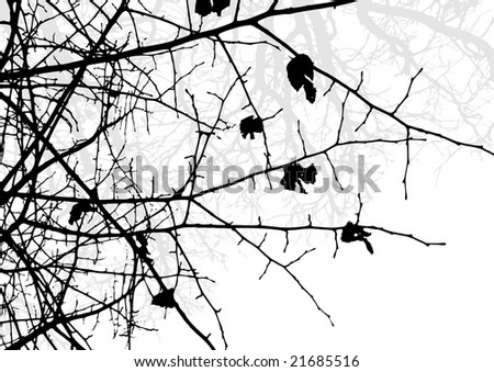tree silhouette art. stock vector : tree silhouette
