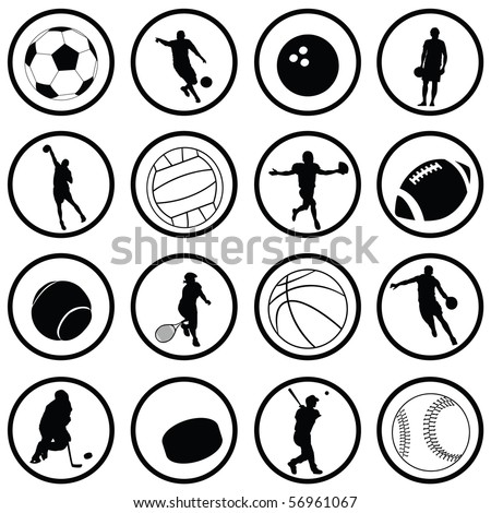 stock vector sport icons
