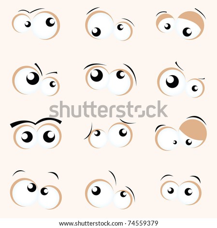 cartoon eyes. stock vector : cartoon eyes