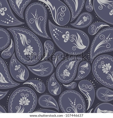 Seamless abstract paisley background