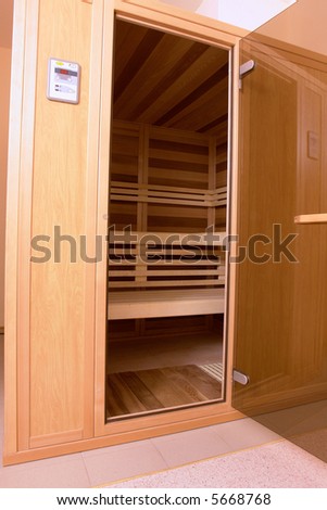 infrared sauna in modern hotel