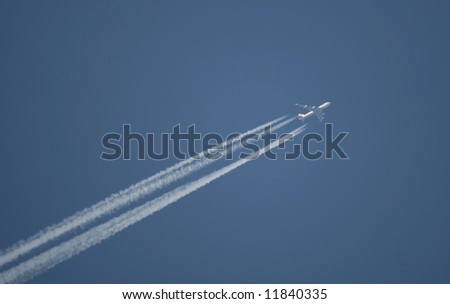 Jet contrail for Graph Background to Show Rising Profits, Fuel Cost, etc.