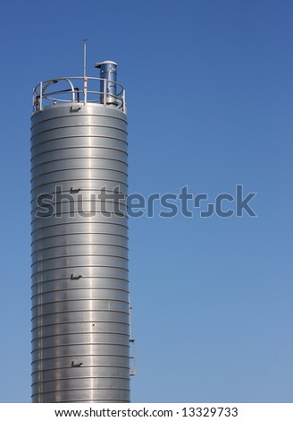 Milk Storage tank at a Processing plant