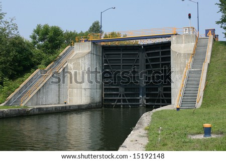 Landscape Composition of the Lower Lock Gate on Lock 4 of the Erie Canal