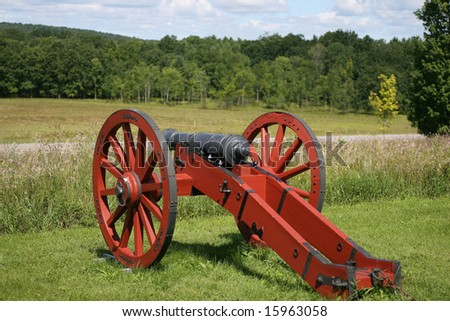 Revolutionary War cannon at the Saratoga National Historical park